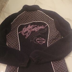 Harley-Davidson Black Jacket with Pink Detailing